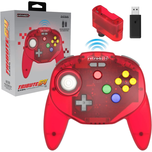 Retro Bit Tribute 64 2.4G Red (Rosso) Switch/N64 Retro Bit Tribute 64 2.4G Red (Rosso) Switch/N64